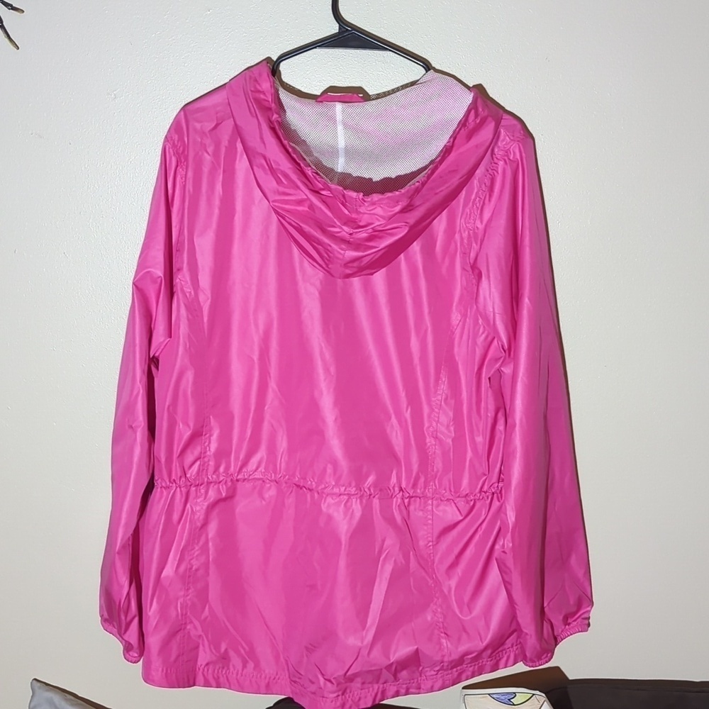 Style and Co pink rain coat, Size large - Picture 5 of 7